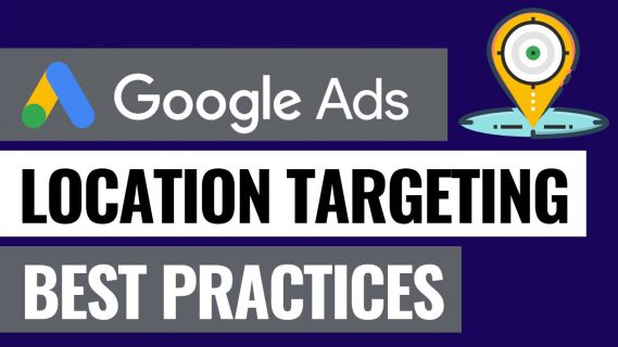 Google Ads interface showing local targeting map and audience reach settings